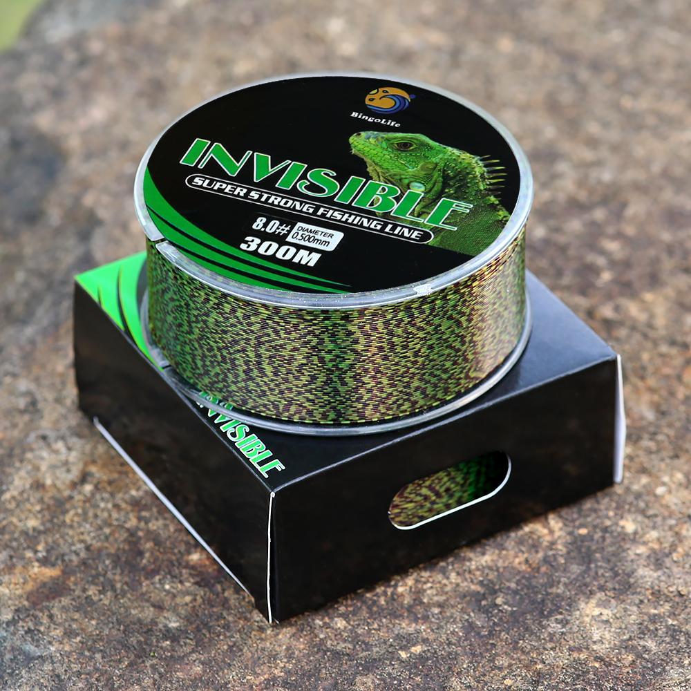 Senar Pancing Speckle Hijau 300M Senar Invisible Tali Pancing Nilon Mudah Tenggelam