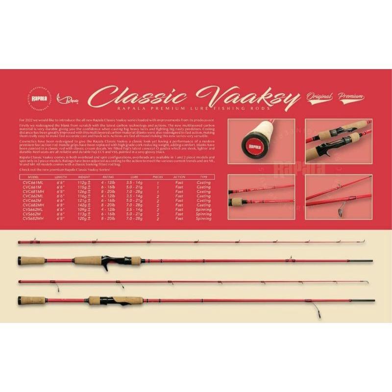 Joran Bc & Spinning Rapala Classic Vaaksy Full Fuji