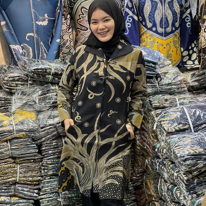 Promo Batik Tunik Bahan Doby Semi Sutra Premium Cod