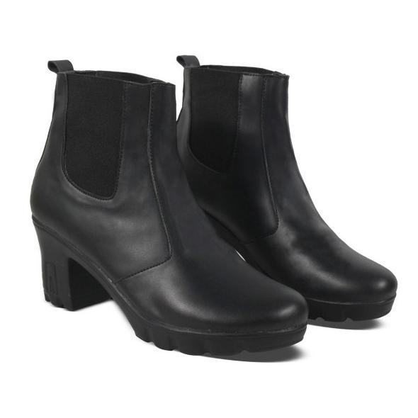 TERBARU Hertz - Sepatu Boots Wanita V 3371 Heels Wanita Trendi Berkualitas Warna Hitam
