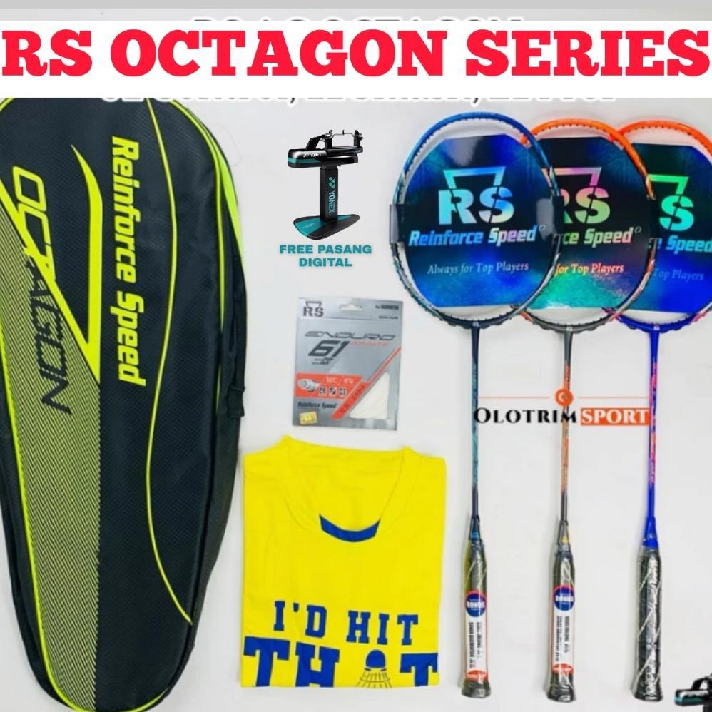 Raket Badminton RS AG OCTAGON 01 02 11 12 21 22 PRO CONTROL SMASH SPEED POWER PROF CONTROL Original