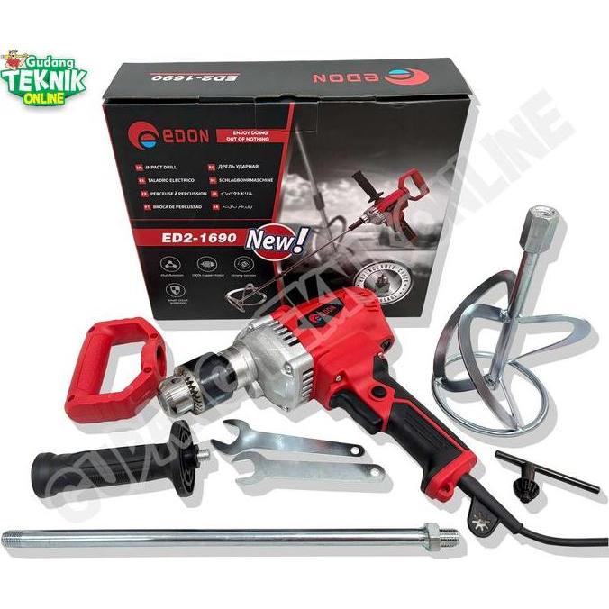 GRASSSTEKNO Mesin Bor Pengaduk Cat EDON ED2-1690 / Paint Mixer Cat Listrik ED2 1690 EDON - Mesin Bor