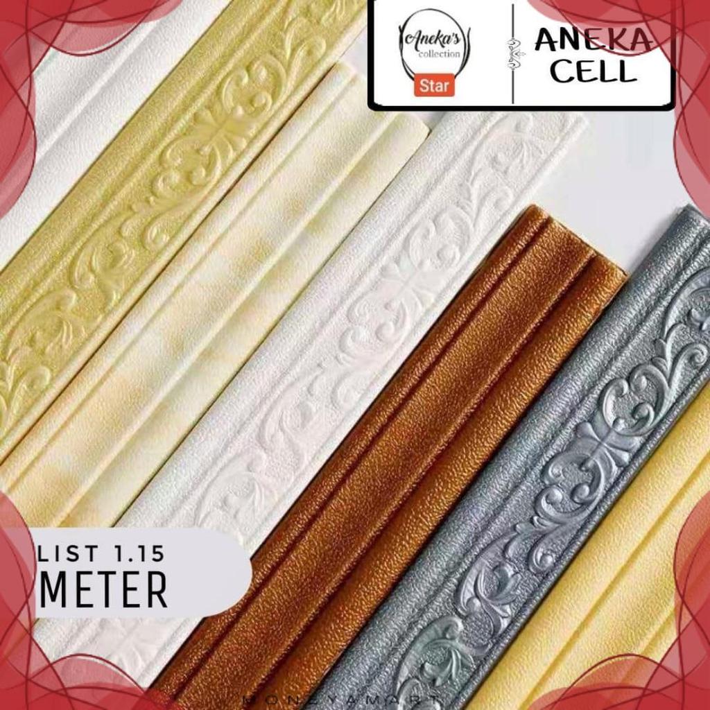 [ New ] Wall Border List Foam 3D 8Mm Wallpaper Tebal List Dinding Border Plafon Stiker Dekorasi Dind