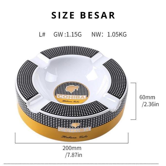 Ready  ASBAK / ASHTRAY PREMIUM COHIBA ROUND MANGKOK