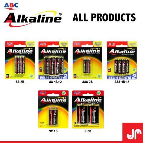 ALKALINE BATERAI ABC ALKALINE 9V 1B / BATERAI KOTAK ALKALINE