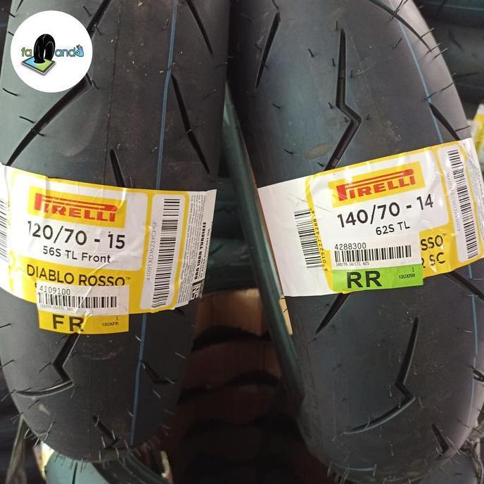 Terlaris Paket Xmax & Forza Ban Motor Pirelli Diablo Rosso Scooter Sc 120/70 R 15 & 140/70 R 14 Moto