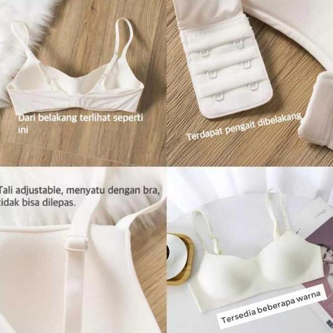 BL10 >> JC122 New Bra Seamless Wanita Tanpa Kawat Warna Polos Nylon Gaya Korea Bh Busa Tipis Dewasa