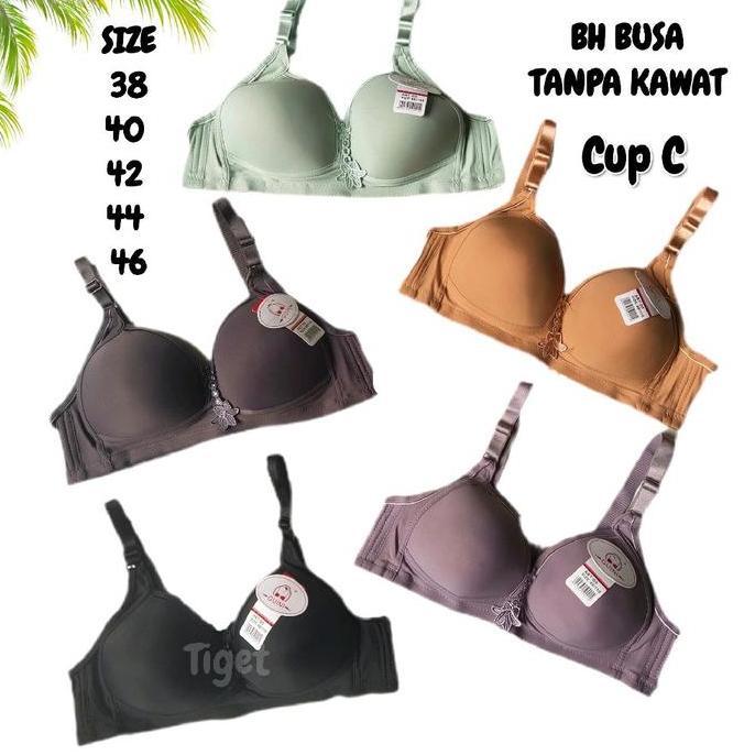 AI135 }} 1 PCS Bh Bra Busa Guini Dewasa Remaja Cup C Size 38 40 42 44 46 Berkualitas  Lembut Nyaman