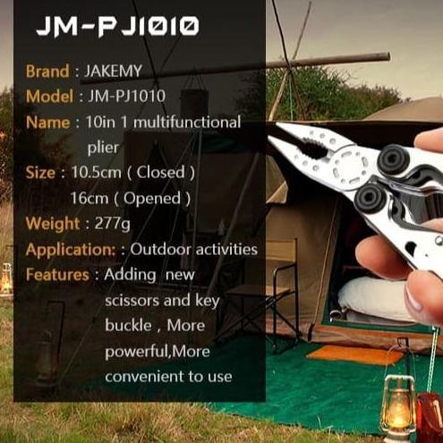 Jakemy Tang EDC Multifungsi 10 in 1 - JM-PJ1010 Terlaris