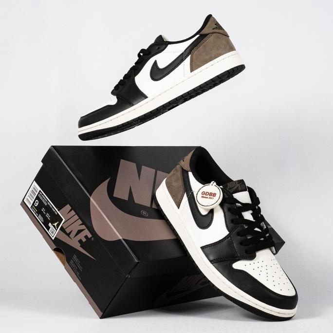 Sepatu Air Jordan 1 Low Og Dark Mocha Brown Sneakers Authentic
