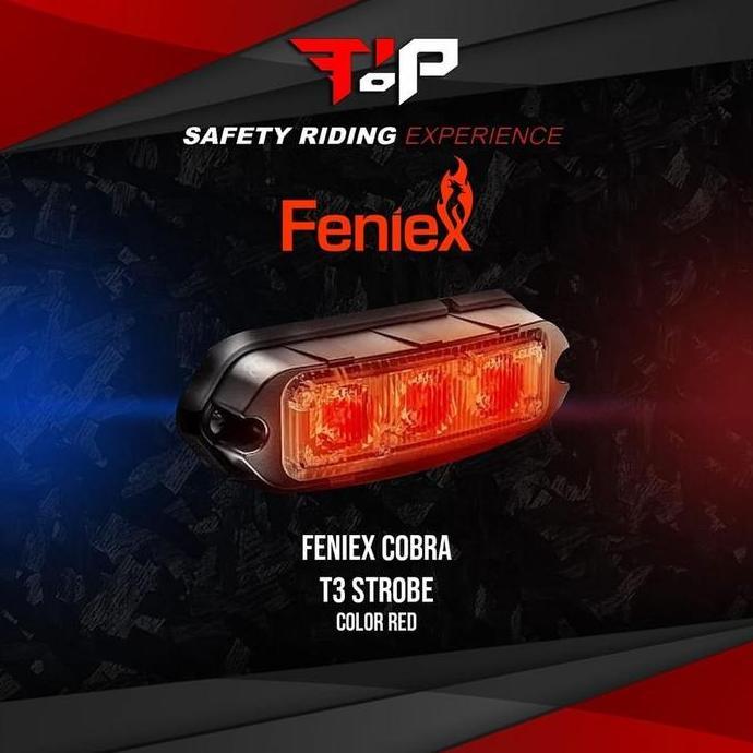 Promo FENIEX COBRA T3 RED SIREN STROBE LAMPU STROBO Diskon