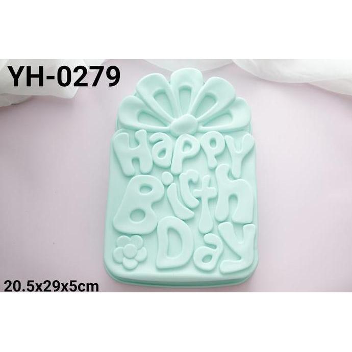 YH-0279 Loyang silikon loyang pudding cetakan puding happy birthday