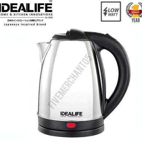 Teko Listrik Idealife IL 110 1,8 Liter Low Watt Electric Kettle IL-110 Pemanas Air Otomatis Ideal Li