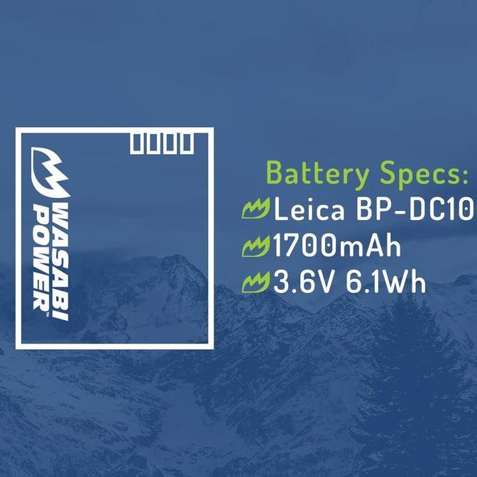 TERBARU - WASABI POWER Battery & Charger for Leica BP-DC10 BP-DC10E BPDC10E BPDC10 BP DC10 DC10E DLU