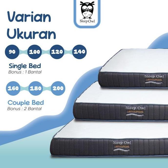 SLEEP OWL ORTHOPEDIC Kasur Busa Rebonded Latex 90 x 200 Fullset (TERBAIK) (TERBARU) (TERMURAH)