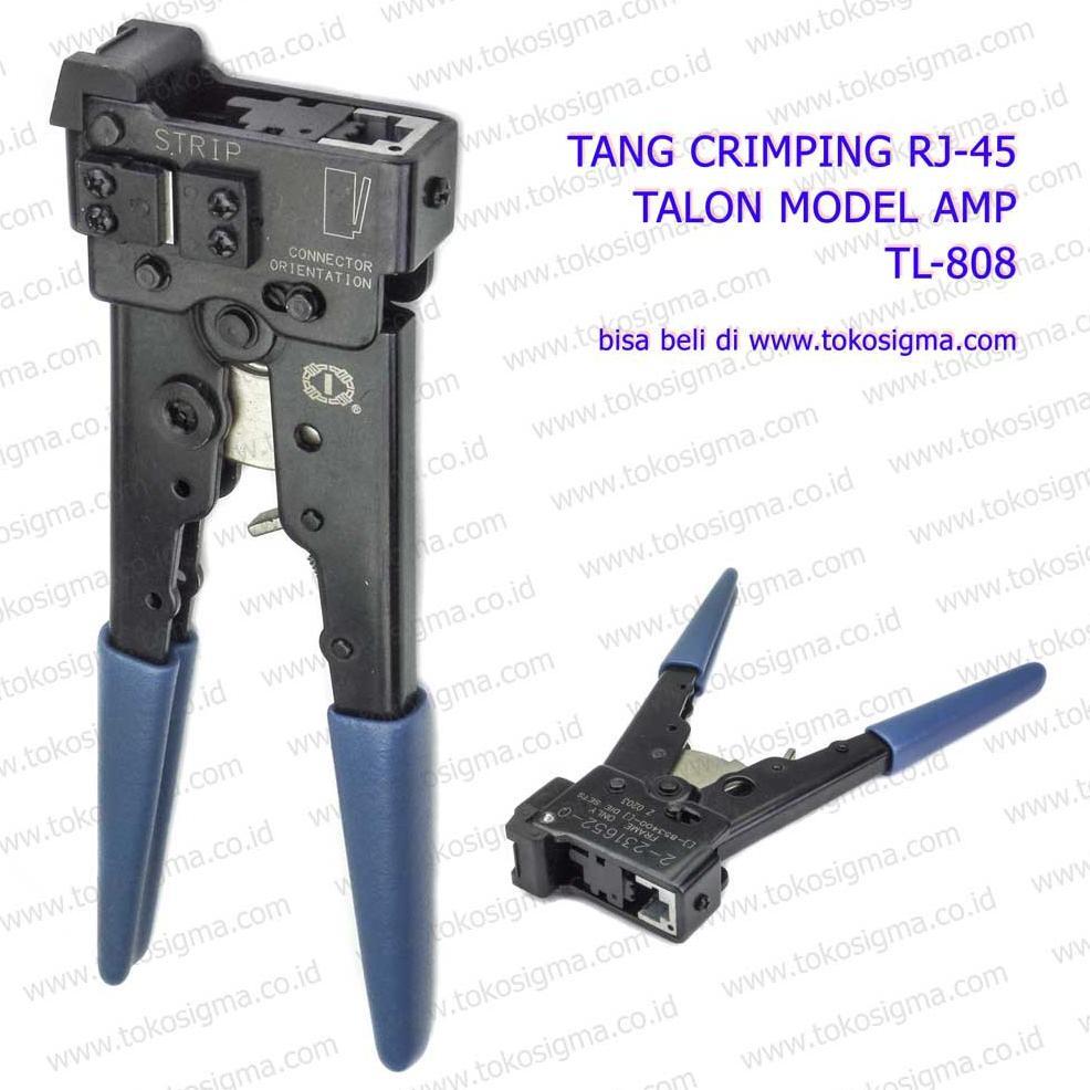 MODULAR PLUG RJ-45 CRIMP STRIP CUT TANG Crimping Tool TL-808 MODEL AMP 2-231652-0
