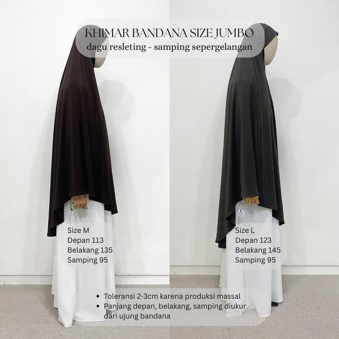 Xkxk- Zurilabel - Khimar Bandana Khiban Resleting Free Cadar Tali