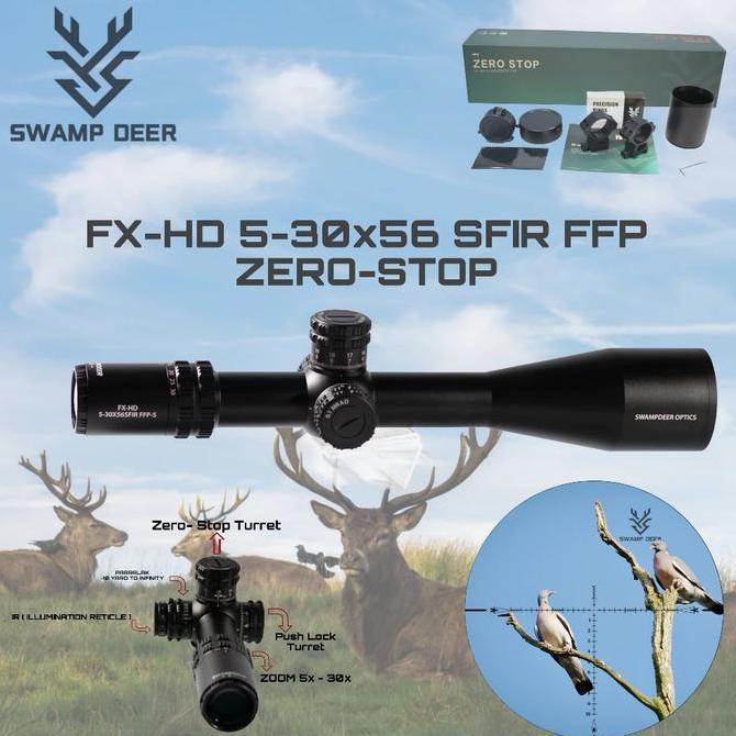 SWAMPDEER FX-HD 5-30X56 SFIR FFP ZERO-STOP ORIGINAL DAN TERPERCAYA
