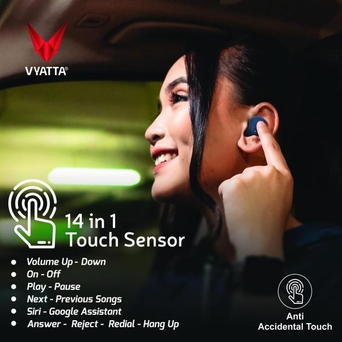 VYATTA Airboom Pro TWS Bluetooth Headset / Earphone , Long Battery