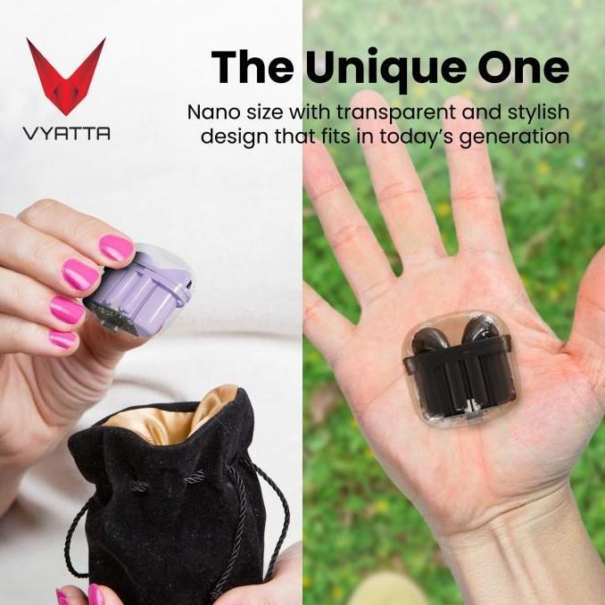 VYATTA AIRBOOM NANO TWS BLUETOOTH HEADSET TRANSPARENTCASE