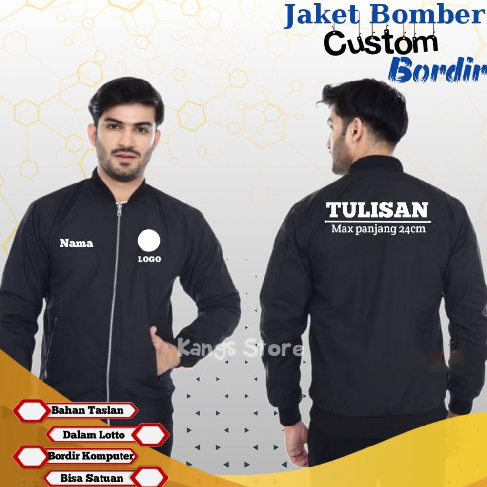 NEW Jaket Bomber Custom Bisa Satuan Bordir Desain Sendiri Jaket Custom Desain Sendiri [terbaik][terl
