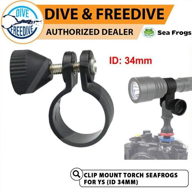 DH-8 Clip Mount Holder Torch Light Diving Seafrogs For YS Adapter 34mm