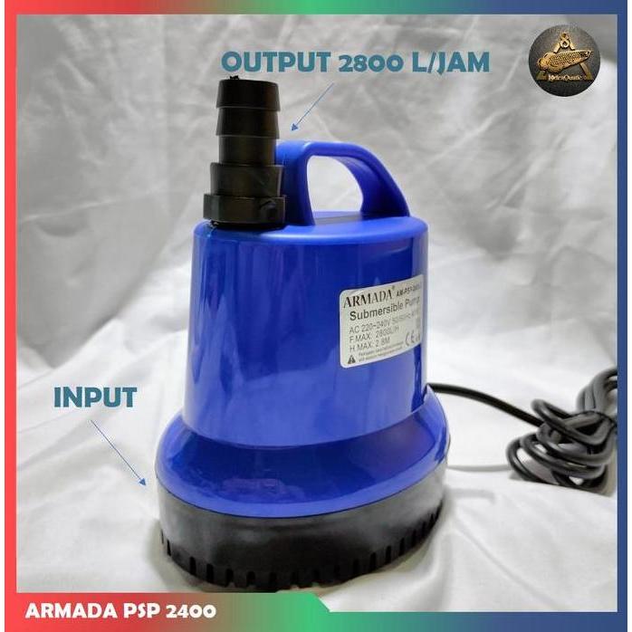 PROMO MURAH POMPA HIDROPONIK ARMADA AM PSP 2400 POMPA KOLAM IKAN NAIK 2,8 METER POMPA 2800 LITER PER