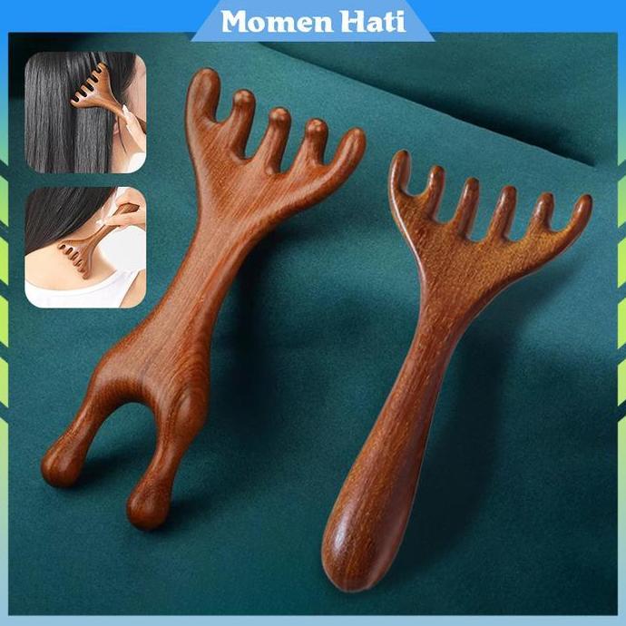 MIOSHINOCHE Sisir Pijit Rambut Lima Cabang Sisir Massage Rambut Sisir Pijat Kepala Akupuntur Sisir P