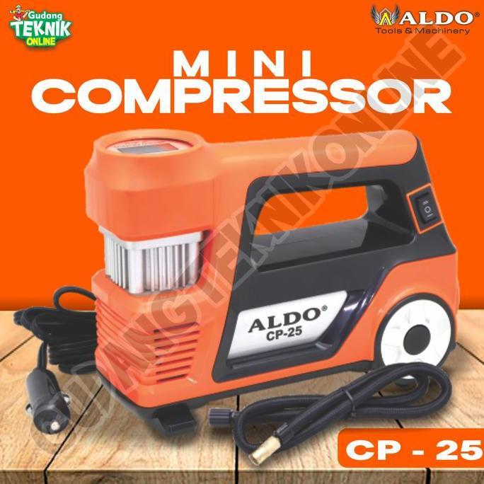 DHEALOKA Mini Compressor ALDO CP-25 / Auto Air Compresor - Kompresor Pompa Angin Ban Otomatis CP25 A