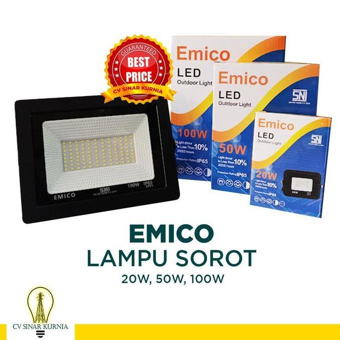 Lampu Sorot Emico/Lampu Tembak LED 100 Watt IP65 ANTI AIR EMICO/Putih