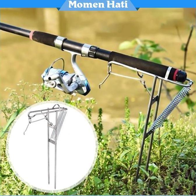 MIOSHINOCHE Penyangga Joran Pancing Otomatis Stainless Cagak Joran Pancing Stand Joran Pancing