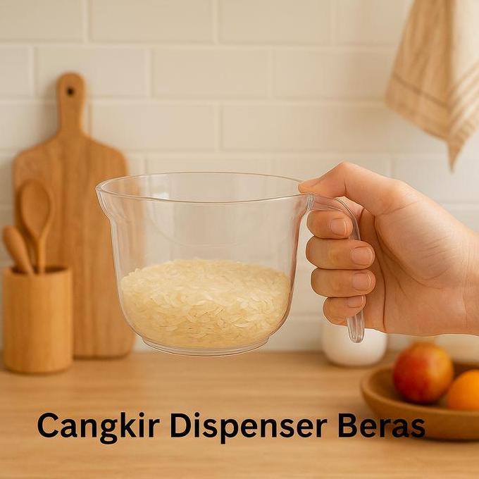 NAKATEKNO Gelas takar / Gelas ukur cup dispenser beras Plastik Takaran Kitchenware