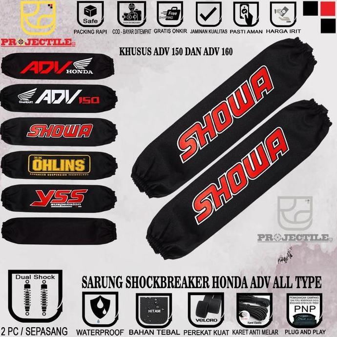 DF347 >> Sarung shock breaker belakang honda ADV / cover shockbreaker sarung sok shok belakang motor