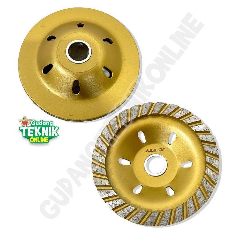 PAPANDAYAN Diamond Cup Grinding Wheel 4" ALDO TURBO DGC 205 / Mata Gerinda Poles Granit Granite Beto