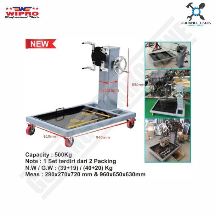 MIOSHINOCHE ENGINE STAND 500 Kg WIPRO ES-500 / Engine Stand Penyangga Mesin Mobil