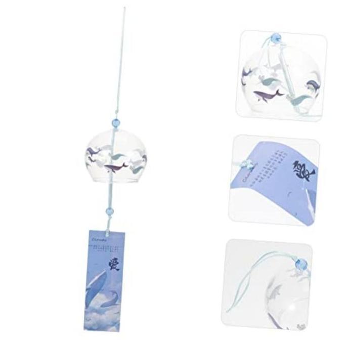 SABILULUNGAN Lonceng Angin Jepang Glass Wind Chime Gantung Lonceng Angin Mobil