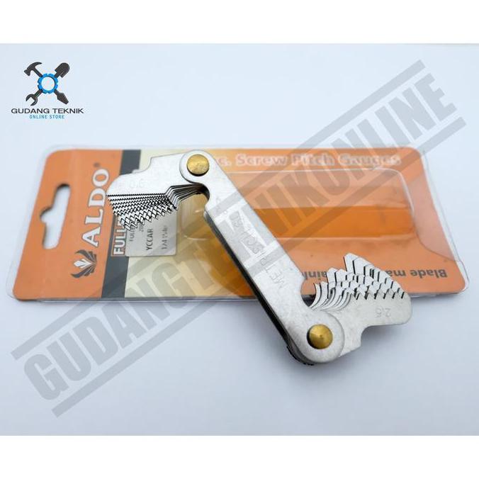 PANGRANGO Mal Drat Ulir Mur Baut ALDO 20Pcs 0.5 - 7.0mm - Screw Pitch Gauges ALD