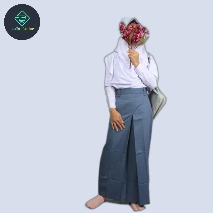 ROK SPAN BELAH TENGAH PANJANG SERAGAM SEKOLAH SMA WANITA