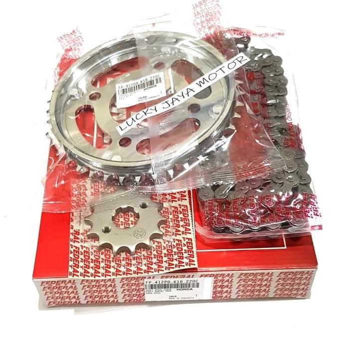 Gearset girset chainkit gear gir set rantai paket Honda Verza K18 FEDERAL