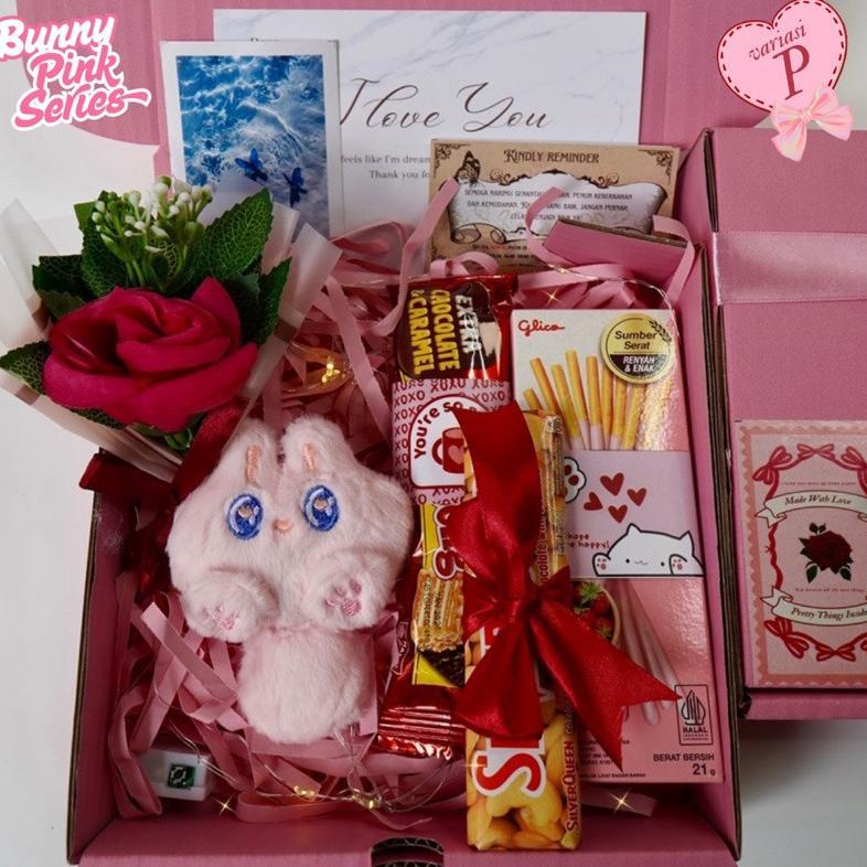 yl-24 Premium Valentine Hampers Snack Box Giftbox Kado Pink Series Kado Valentine Kado Ulang Tahun W