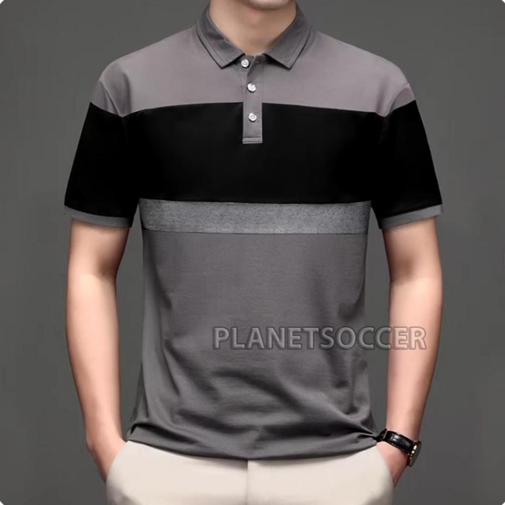 NEW Kaos Pria Terbaru EVOLT Kombinasi Putih Polos Kaos Polo Pria Kerah Shanghai Distro Bandung Origi