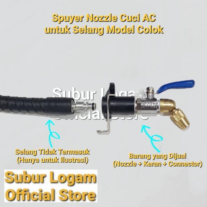 PROMO! Nozzle Spuyer Cuci AC untuk Jet Cleaner Krisbow (Selang Model Colok)