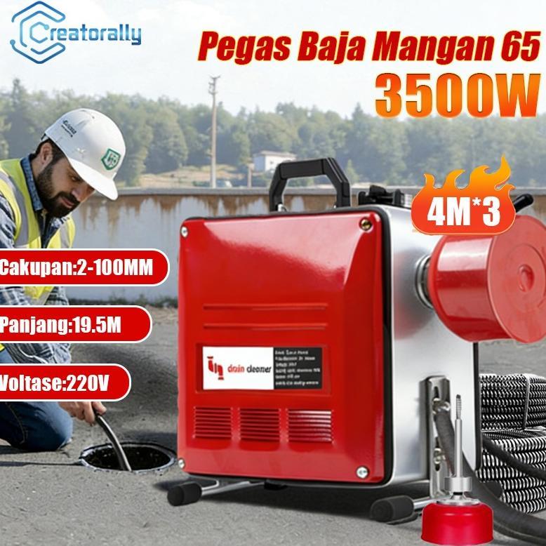 CREATORALLY alat pembersih pipa mampet tersumbat 3500W Electric Drain Cleaner Machine 220v