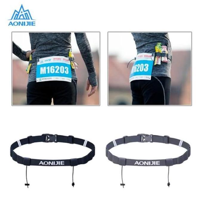 Aonijie Bib Race Number Belt E4076 Tali Bib - Black
