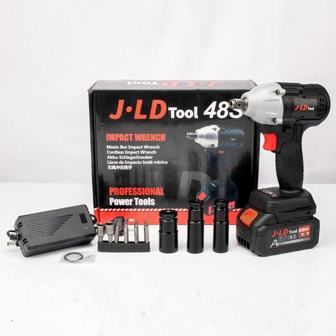 Kokok- Jld Cordless Impact Wrench 48S,Brushless Impact Baterai,350N.M Impact Pembuka Baut,88V Impact