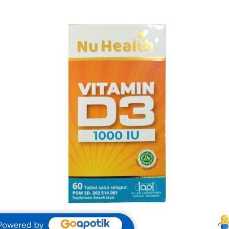 NU HEALTH VITAMIN D3 1000 IU BOTOL 60