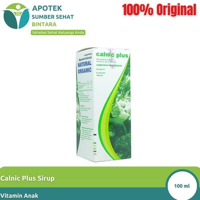 Calnic Plus Sirup 100 ml Suplemen Kalsium & Vitamin D untuk Anak