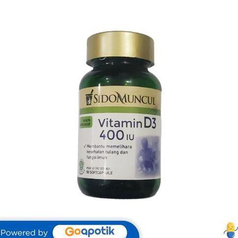 SIDOMUNCUL VITAMIN D3 400 IU BOTOL 50 KAPSUL