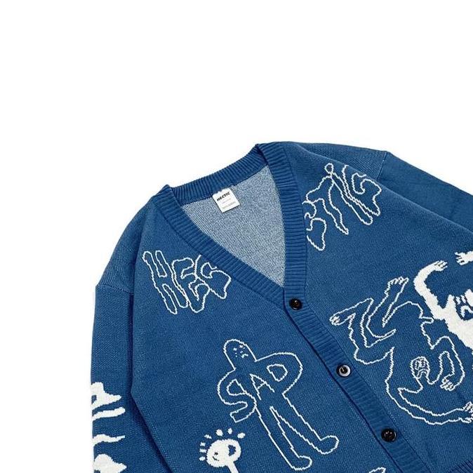 Momi- Hectic - Cardigan Blue - Knitwear - Corsvia