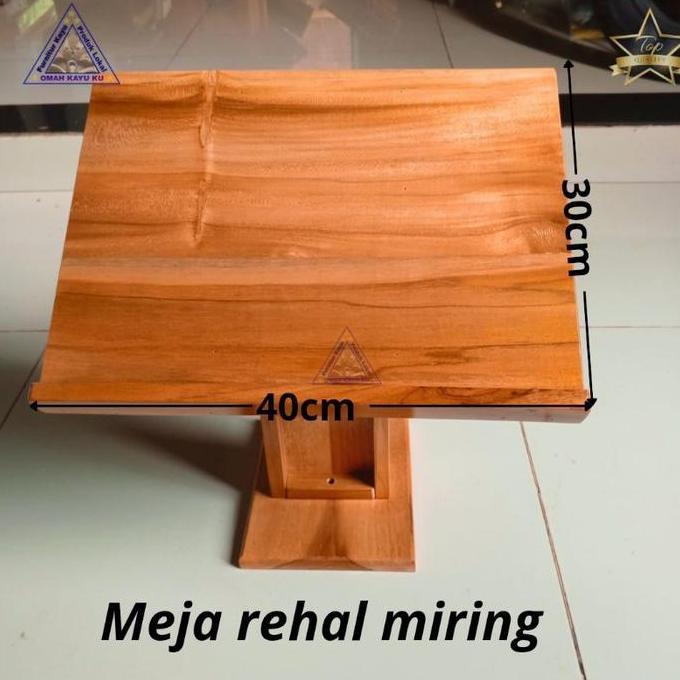MEJA REKAL/REHAL  BACA ALQURAN, STAND KAYU PORTABLE, MEJA LAPTOP PG